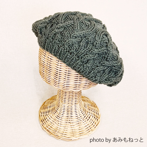 新作編み図 ベレー帽