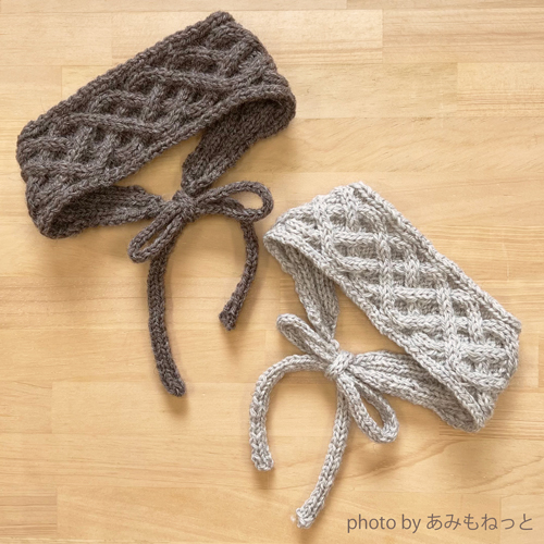 新作編み図　ヘアバンド